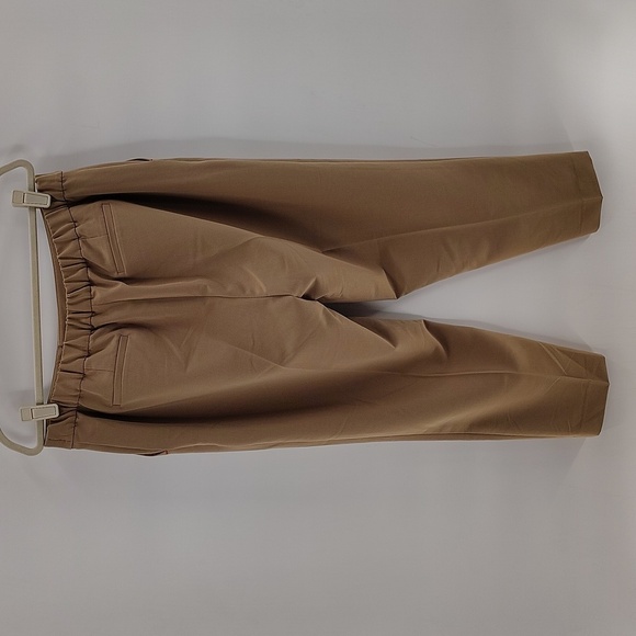 Tommy Hilfiger Tan Dress Pants Size 14 Elastic Back Waist Stretch Crop Ankle - Picture 9 of 10